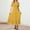 Yellow, variant on TIANZEN Women's Summer Style Square Neckline Short Sleeve Dress With Ruffled Hem Maxi Women Outfit Fall Dresses for Women Loose Fit Dresses Cute Summer Dress