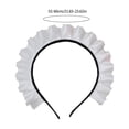 thumbnail image 6 of Yauxim Headband Cosplay Maid Hair Hoop Women Elegant Pleated Lace Makeup Headbands for Girl Stage Halloween Performances Headpieces, 6 of 6