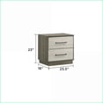thumbnail image 3 of 5 Pc Queen Bedroom Set, Modern Two-Tone Tan Brown & Dark Brown Wood with Storage & USB Ports | Wood | Standard Beds, 3 of 19