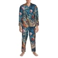 thumbnail image 3 of Balery Starry Sky Planet Lollipop Pijama para Hombre de Dos Piezas con Manga Larga, Conjunto de Dormir y Descanso Suave con Bolsillos-Large, 3 of 7