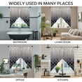 thumbnail image 3 of Blue Geometric Swag Curtains for Kitchen/Bedroom/Living Room, Modern Abstract Gradient Marble Scalloped Curtains 63 Inch Long, Rod Pocket Window Swag Topper Curtains Valances 2 Panels Set 36"x63", 3 of 8