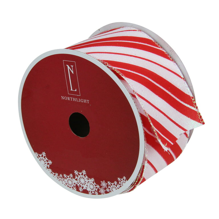 MuRealy Ribbon for Crafts Wired - Red and White