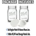 thumbnail image 3 of Regular Mouth Mason Jars 16 oz - (2 Pack) - Ball Regular Mouth 16-Ounces Pint Mason Jars with White M.E.M Food Storage Plastic Lids, 3 of 3