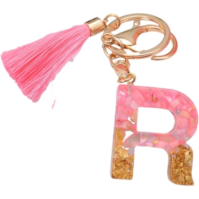 Letter Keychain,26 Letters A-Z Decorative Letter Keychain,Name Keychain for Women Girls Men Teenager Gift