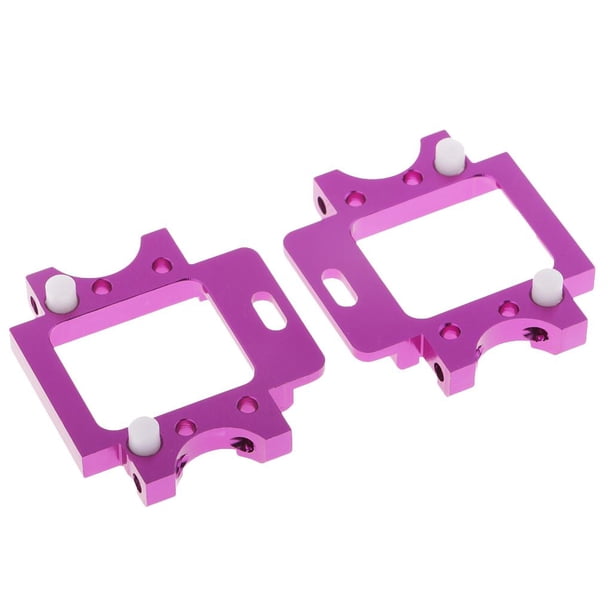 Soporte de de Suspensión de Caja de Cambios Trasera de Aluminio 2 Uds para HSP 94111 94107 94108 Púrpura Baoblaze Piezas de actualización de coche RC