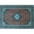 thumbnail image 1 of Ahgly Company Indoor Rectangle Medallion Light Blue Traditional Area Rugs, 6' x 9', 1 of 4