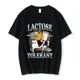 thumbnail image 1 of Camiseta gráfica divertida tolerante a la lactosa para hombre y mujer, camisetas vintage de manga corta de algodón, camisetas informales de gran tamaño., 1 of 6