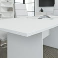 thumbnail image 4 of Bush Business Furniture 96W x 42D Boat Shaped Conference Table with Wood Base, White, 4 of 7