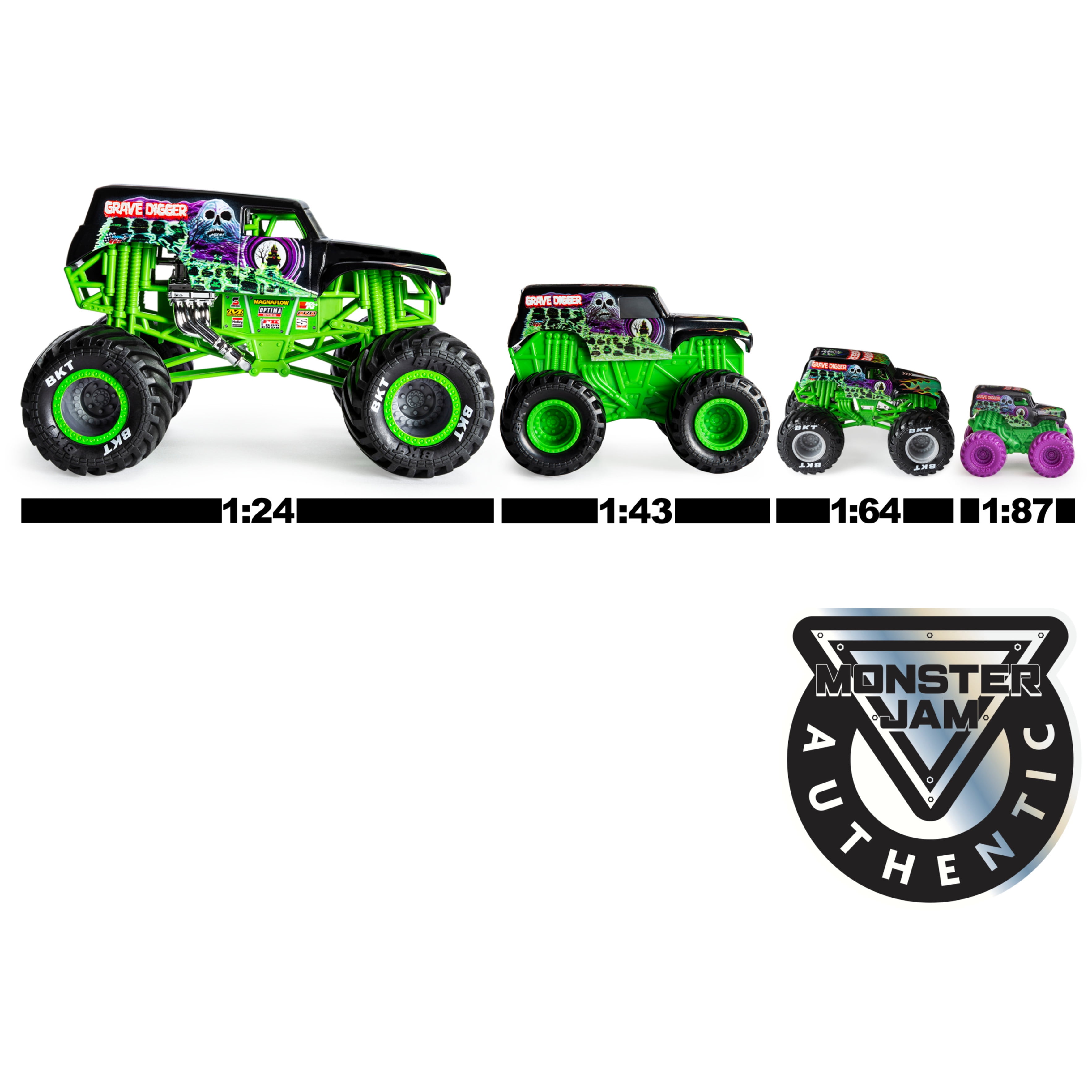 Monster Jam 1:64 2-Pack (Dirty to Clean) Monster Mutt Poodle vs Husky