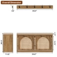 thumbnail image 6 of 40'' Rattan Shoe Storage Bench with Flip Drawers, Shoe Rack Entryway Bench with Cabinet for Hallway Living Room, 6 of 7