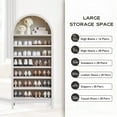 thumbnail image 5 of SinCiDo Tall Arched Bookshelf, 7-Tier Open Shelf Bookcase, Medium Density Fiberboard, 5 of 7