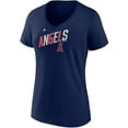 thumbnail image 2 of Women's Majestic Navy Los Angeles Angels Second Wind V-Neck T-Shirt, 2 of 3