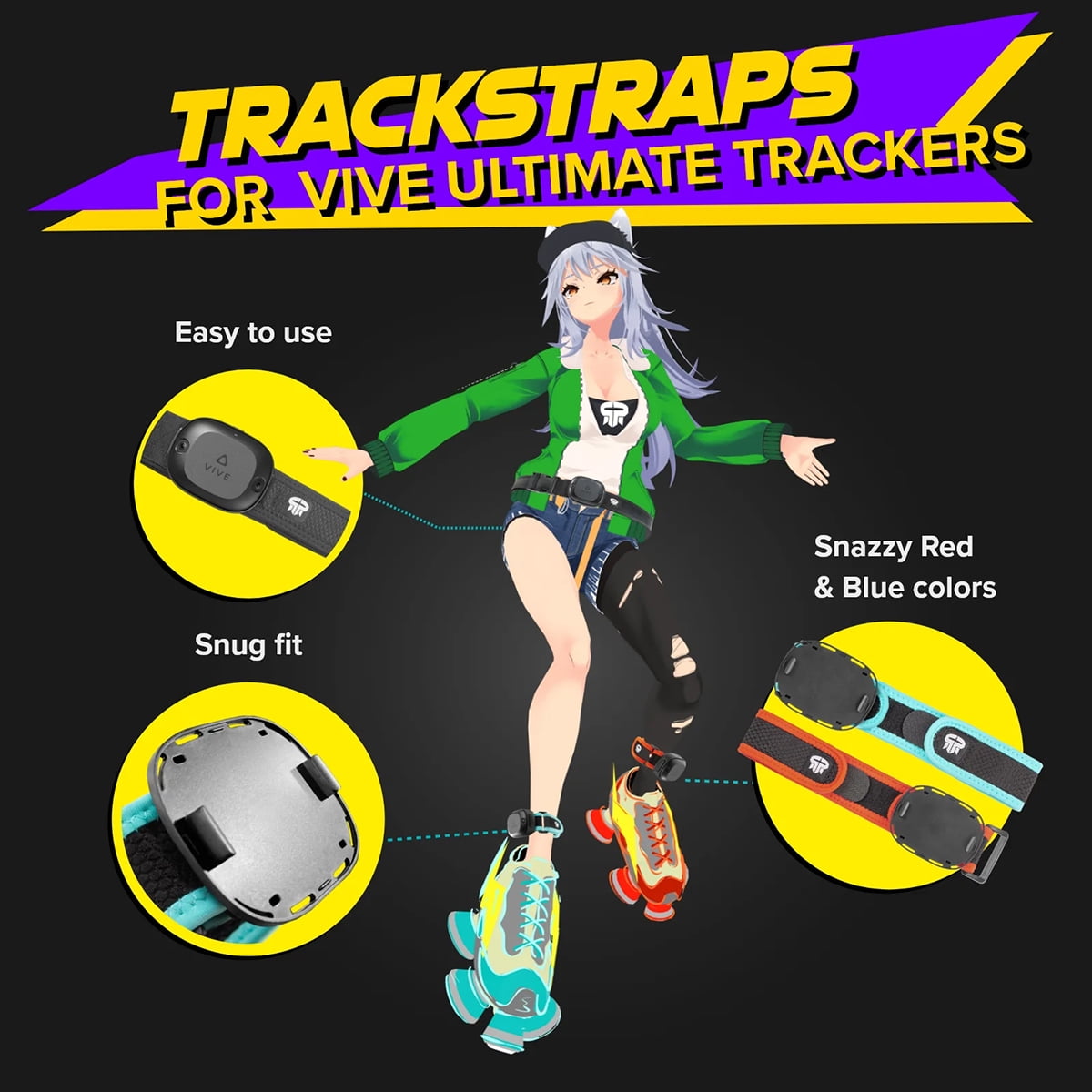 HTC VIVE Ultimate Tracker 3+1 Kit with TrackStrap Set - Walmart.com