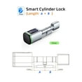 thumbnail image 2 of Door Lock, Tuya BLE TT Lock Smart Electronic Door Lock With DIY Cylinder Core Finrprint APP Keys IC Card Unlock For Home Hotel ,Easy to Install, 2 of 7