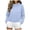 Light Blue, variant on felwors Women's Crop Pullover Hoodie Fleece Casual Sweatshirt Drawstring Long Sleeve Drop Shoulder Y2K Top Orange for Size XXXL