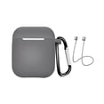thumbnail image 1 of Silicone Mini Earphone Protective Case Storage Box with Lanyard for Air-Pods 1 2-Grey, 1 of 5