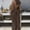 Coffee, variant on Women's Plus Size Summer Maxi Patio Dress Backless Round Neck Sleeveless Solid with Pockets