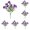 Fuchsia*6, variant on 1Pc 14.17" Outdoor Artificial Pansy Flower Bush, UV Resistant Faux Flowers with Eucalyptus for Hanging Baskets Window Box Decor, Magenta
