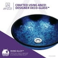 thumbnail image 4 of Spa World LS-AZ161 Stellar Series Deco-Glass Round Vessel Sink - Blue Blaze, 4 of 5