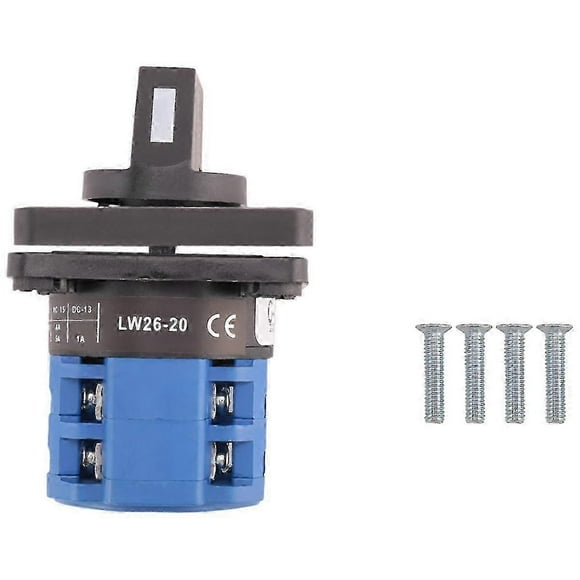 Interruptor de leva giratorio universal de 8 terminales y 5 posiciones, control maestro, 20 A