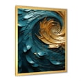 thumbnail image 3 of Designart "Teal Spiral Of Majestic Motion" Abstract Spirals Picture Framed Canvas Art Print, 3 of 5