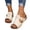 Beige, variant on Comfortable Arch Support Slides Solid Color Sandals for Women Breathable Summer Orthotic Platform Wedge Slip on All Day Walking Casual Damping Sole Stretch Lightweight Sandal