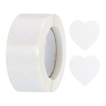 Uxcell Heart Shaped Sticker 1 Inch Self Adhesive Love Sticker Label for Valentine Day, White 500 Pcs