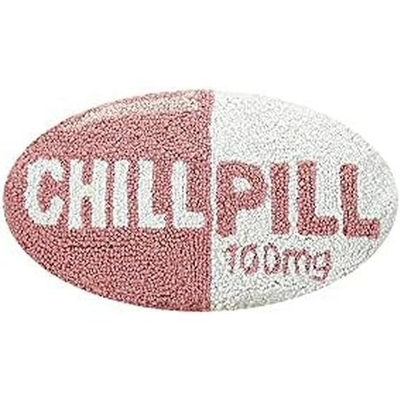 Chill Pill Hook Pillow (Pink)