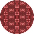 thumbnail image 1 of Ahgly Company Tapis Rond Lavable en Machine Intérieur Transitionnel Rouge Canneberge, 7 Pieds Rond, 1 of 7