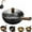 A, variant on Fish Scale Pattern Flat Bottom Nonstick Steel Wok Pan With Glass Lid For Induction Cooktops And All Stovetops