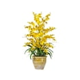 thumbnail image 4 of Nearly Natural Triple Dancing Lady Artificial Flower Arrangement, Yellow, 4 of 4