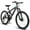 Black, variant on POVANLI Mountain Bike 26 Inch, Dual Full Suspension, Carbon Steel Frame Mountain Bike for Men Women, Go to School/Work with 21-Speed Disc Trail Commuter City,Ages 14+, Gift(Black)