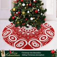 thumbnail image 6 of FMSHPON Red Hand Drawing Mandala Xmas Christmas Tree Skirt Stand Mat for Holiday Party Decoration Indoor Outdoor 36 inches, 6 of 6