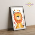 thumbnail image 2 of Eastern Print Cute Lion Cartoon Safari Nursery Poster Wall Decor, Colorful Minimal Animal Wall Prints for Baby Room, Bedroom Home Office Classroom Must Have Decoration, UNFRAMED, 16x24, 2 of 4