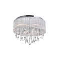 thumbnail image 1 of CWI Lighting 9 Light Drum Shade Flush Mount with Chrome finish, 1 of 3