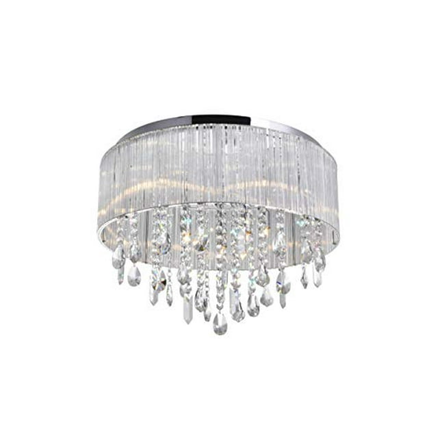 CWI Lighting 9 Light Drum Shade Flush Mount with Chrome finish