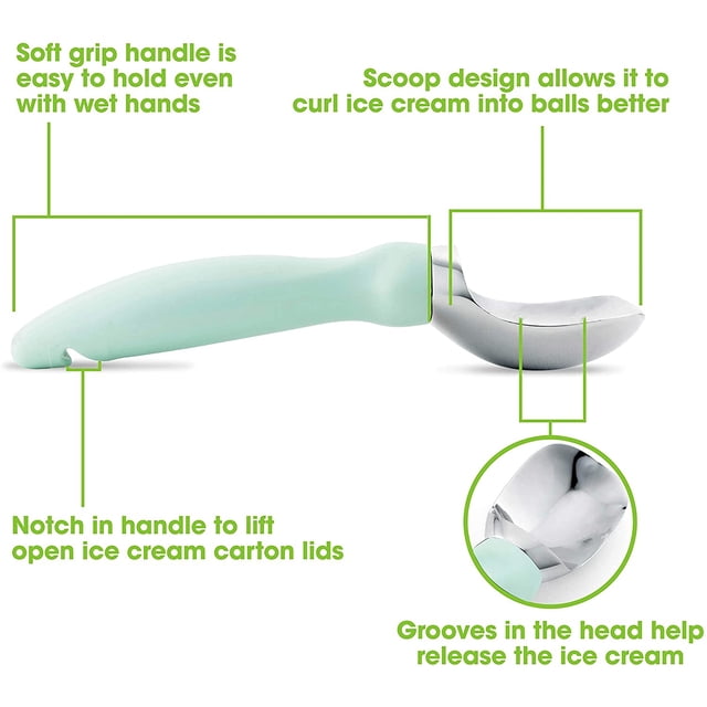 Cuchara para helado - Acero inoxidable 18/8 resistente con mango suave Zhivalor YZY392-2