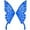 Blue, variant on 3D Embroidered Lace Trim Applique Sewing Ornament for Neckline Decoration Pair, Sky Blue