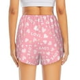 thumbnail image 4 of Vsdgher Love Print Women's Running Double Layer Shorts High Waisted with Pockets Elastic Yoga Workout Athletic Gym Sports, 4 of 8