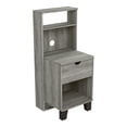 thumbnail image 5 of Furniture of America Armo 1-Drawer and 2-Shelf Wood Adult Nightstand, Vintage Gray Oak, 5 of 10