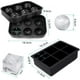 thumbnail image 5 of Bandejas grandes para cubitos de hielo, máquina para hacer bolas de hielo con tapas combinadas (juego de 2), esfera de silicona y moldes cuadrados flexibles para cubitos de hielo para cóctel, 5 of 5