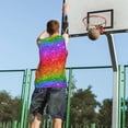 thumbnail image 5 of Sikiie Colorful Glitter Basketball Jersey Reversible Men's Mesh Athletic Sports Shirts Training Practice S-4XLMedium, 5 of 6