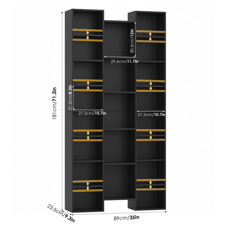 Homfa 21-Cube Bookcase and Bookshelves with Adjustable Shelves