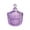 D, variant on Green Ribbed Glass Lidded Decorative Jar, 4.02" L x 4.84" H Glass Candy Plate With Lid, Crystal Jar, Clear Jar, Candy & Trinket Storage Containers for Kitchen, Bathroom & Home Decor(F)