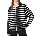 thumbnail image 7 of MKOSPLRT Zip Up Sweatshirts Jacket Kids 5-15Y Striped Casual Jackets Long Sleeve Stand Collar Fall Jacket with Pocket for Girl Boy, 7 of 7