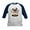 Navy/White, variant on - The Pug Sings The Blues Kids Baseball T Shirt - Kids Cotton Baseball Jersey, 3/4 Sleeve Shirt