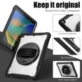 thumbnail image 2 of for iPad 9th Gen 2021/8th Gen 2020/7th Gen 2019 Rugged Case, 360 Rotating Hand Strap Stand/Pencil Holder/Adjustable Crossbody Strap, [2 In 1] Protective for iPad 10.2 Inch, Black, 2 of 15