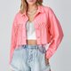 thumbnail image 2 of Chaquetas vaqueras con lentejuelas y letras bolsillos chaqueta vaquera para mujer chaqueta informal atuendo diario, 2 of 7