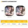 thumbnail image 5 of KUIFORTI 2 Pack Car Windshield Sun Shade for Women Men,Cute Windshield Cover Foldable Sunshade Universal for SUV Trucks,Car Shade Front Windshield, Eagle 4th of July Flag, 5 of 5
