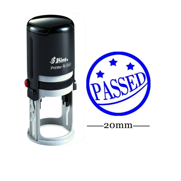 Personalized Teachers Stamps PASSED Round Self Inking 20 mm Rubber Stamp Custom Shiny Stamps